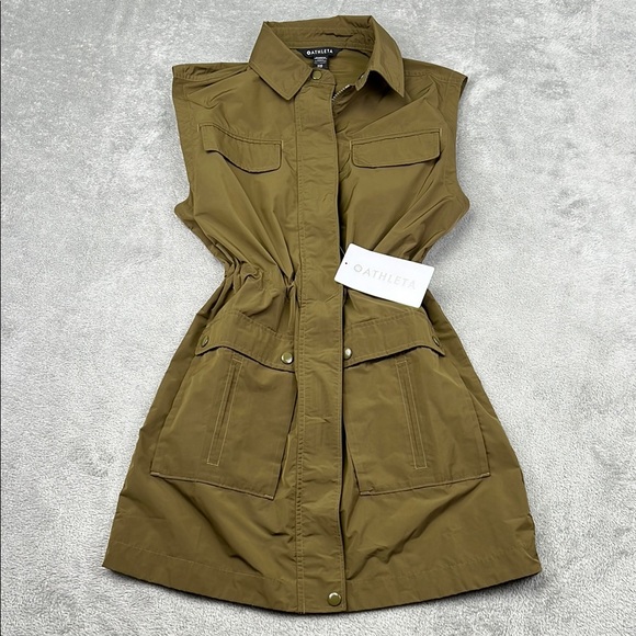 NEW Athleta XXS Women's Olive Military‎ Green Utility Boundless Vest - Picture 1 of 13